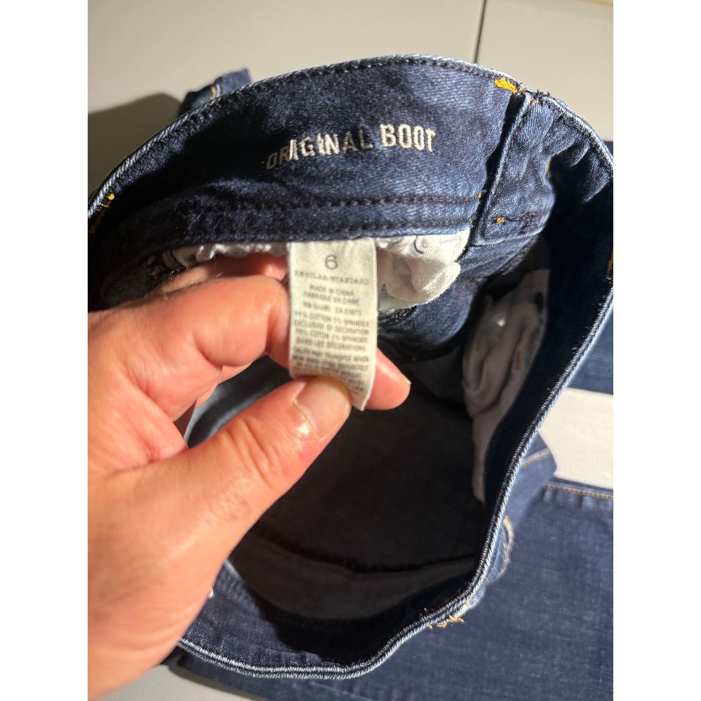American Eagle Original Boot Super Stretch Dark Wash Jeans Womens 6 Regular - Picture 6 of 10
